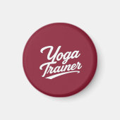 Yoga-Trainer-Skript-Typografie-Fitness-Geschenk-De Magnet (Vorne)