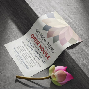 YOGA-Trainer Studio Open House Lotus-Mandala Flyer
