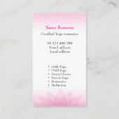 YOGA-Trainer Visitenkarte (Rückseite)