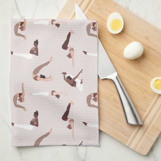 Yoga-Trainerteam Geschirrtuch (Viertel Falte)