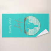 Yoga Training Vintag Design Meditation oder Pilate Badehandtuch (Badehandtuch)