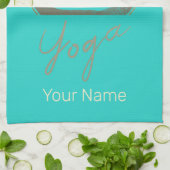 Yoga Training Vintag Design Meditation oder Pilate Geschirrtuch (Gefaltet)