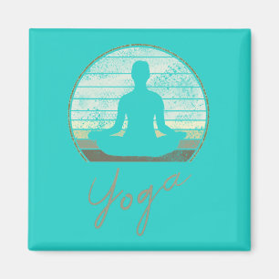Yoga Training Vintag Design Meditation oder Pilate Magnet