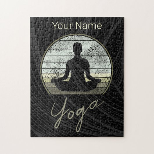 Yoga Training Vintag Design Meditation oder Pilate Puzzle (Vertikal)
