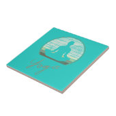 Yoga-Training Vintage-Design Meditation oder Pilat Fliese (Seite)