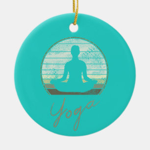 Yoga-Training Vintage-Design Meditation oder Pilat Keramik Ornament