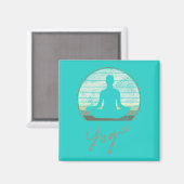 Yoga-Training Vintage-Design Meditation oder Pilat Magnet (Vorderseite/Rückseite)