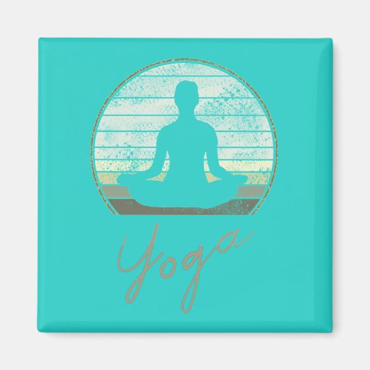 Yoga-Training Vintage-Design Meditation oder Pilat Magnet (Vorne)