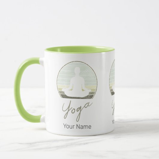 Yoga-Training Vintage-Design Meditation oder Pilat Tasse (Links)