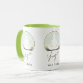 Yoga-Training Vintage-Design Meditation oder Pilat Tasse (Vorderseite Links)