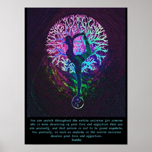 Yoga Tree - Buddha Zitat Poster (Vorne)