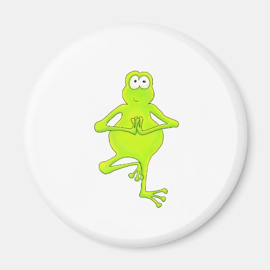 Yoga Tree Frog Magnet (Vorne)