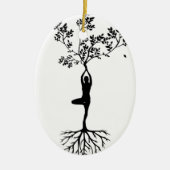 Yoga/Tree Keramik Ornament (Vorne)