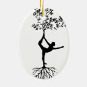 Yoga/Tree Keramik Ornament (Hinten)