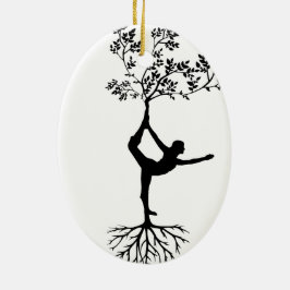 Yoga/Tree  Keramik Ornament