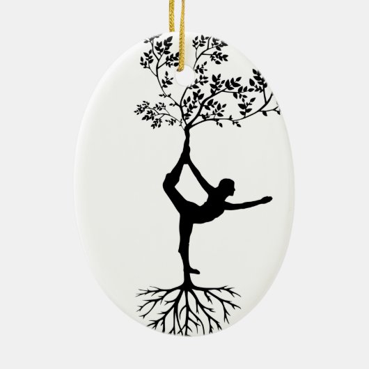 Yoga/Tree Keramik Ornament (Hinten)