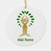 Yoga Tree Keramik Ornament (Vorne)
