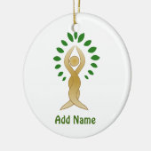 Yoga Tree Keramik Ornament (Links)