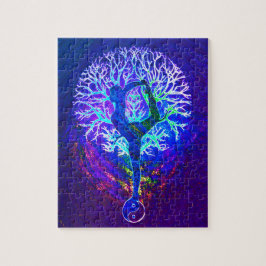Yoga Tree Lila Peace Rainbow Puzzle