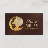 Yoga Tree Moon and Sun - Perle und Gold Visitenkarte (Vorderseite)