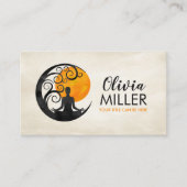 Yoga Tree Moon and Sun - Wasserfarbe Visitenkarte (Vorderseite)