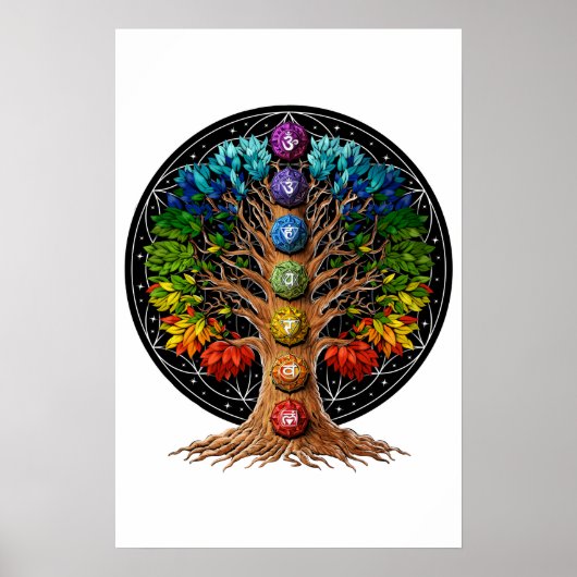 Yoga Tree of Life Poster (Vorne)