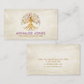 Yoga Tree of Life Visitenkarte (Vorne/Hinten)