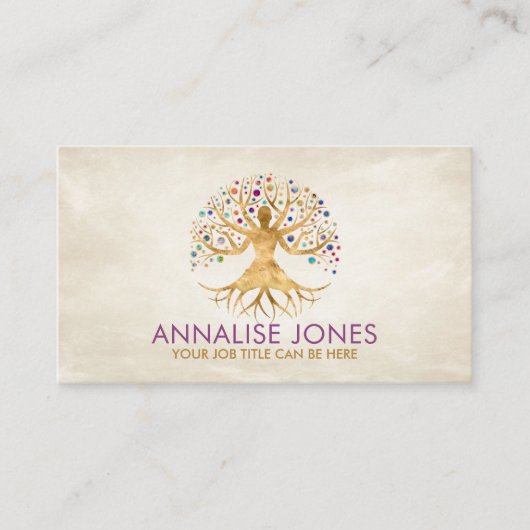 Yoga Tree of Life Visitenkarte (Vorderseite)