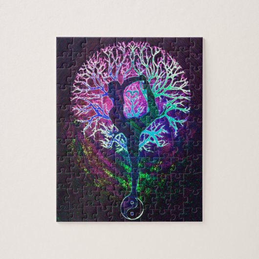 Yoga Tree Peace Rainbow Puzzle (Vertikal)