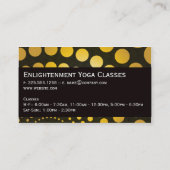 Yoga Tree Pose (Gold) Visitenkarte (Rückseite)