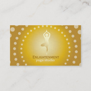 Yoga Tree Pose (Gold) Visitenkarte