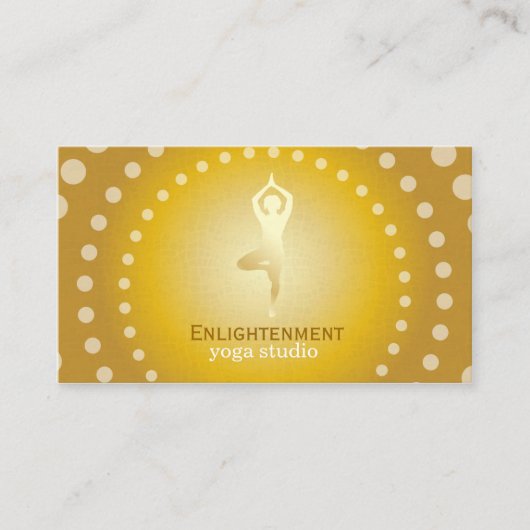 Yoga Tree Pose (Gold) Visitenkarte (Vorderseite)