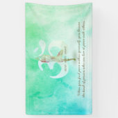 Yoga Tree Pose Om Sign Quote Banner (Vertikal)