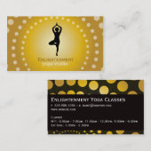 Yoga Tree Pose (schwarz) Visitenkarte (Vorne/Hinten)