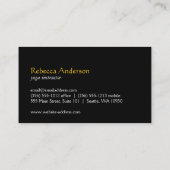 Yoga Tree Pose Visitenkarte (Rückseite)