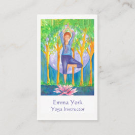 Yoga Tree Pose Vollmond Visitenkarte