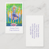 Yoga Tree Pose Vollmond Visitenkarte (Vorne/Hinten)