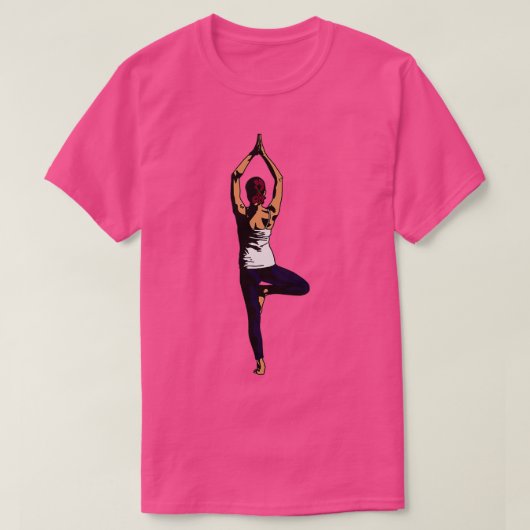Yoga Tree Pose Vriksasana T-Shirt (Design vorne)