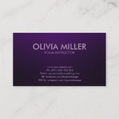 Yoga Tree Pose Word Zeichn Visitenkarte (Rückseite)