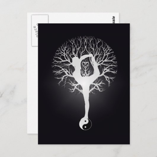 Yoga Tree Postkarte (Vorne/Hinten)