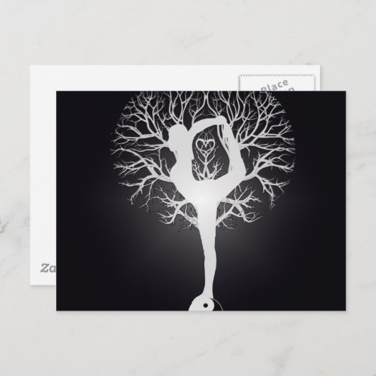 Yoga Tree Postkarte (Vorne/Hinten)