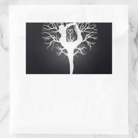 Yoga Tree Rechteckiger Aufkleber (Tasche)