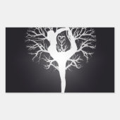 Yoga Tree Rechteckiger Aufkleber (Vorderseite)