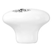 Yoga Tree Roots Keramik Schubfach Keramikknauf (Seitenansicht)