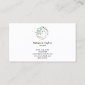 Yoga trendy Life Coach Baum Landschaftsbusi Visitenkarte (Rückseite)