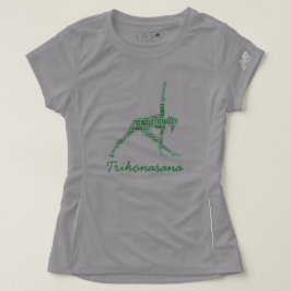 Yoga Triangle Pose Trikonasana in Grüntönen T-Shirt