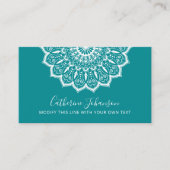 Yoga türkis Holistic, Mandala Hand gezeichnet Busi Visitenkarte (Vorderseite)