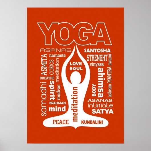 Yoga Typografie Poster (Vorne)