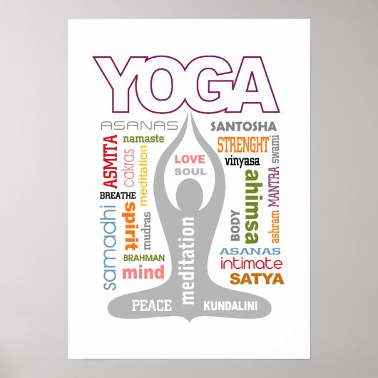 Yoga Typografie Poster (Vorne)