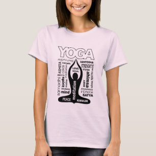 Yoga-Typografie T-Shirt